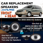 Car Speaker Replacement fits 2003-2005 for Kia Sedona