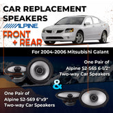 Car Speaker Replacement fits 2004-2006 for Mitsubishi Galant