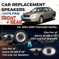 Car Speaker Replacement fits 2004-2007 for Chevrolet Malibu