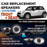 Car Speaker Replacement fits 2005-2008 for Mini Cooper Convertible