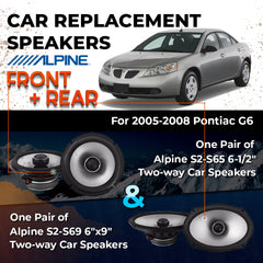 Car Speaker Replacement fits 2005-2008 for Pontiac G6