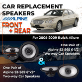 Car Speaker Replacement fits 2005-2009 for Buick Allure