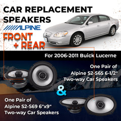 Car Speaker Replacement fits 2006-2011 for Buick Lucerne