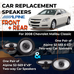 Car Speaker Replacement fits 2008 for Chevrolet Malibu Classic