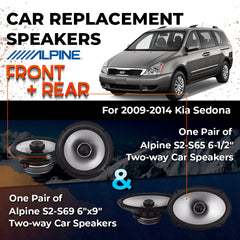 Car Speaker Replacement fits 2009-2014 for Kia Sedona