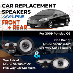 Car Speaker Replacement fits 2009 for Pontiac G6