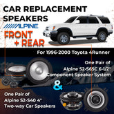 Car Speaker Replacement fits 1996-2000 for Toyota 4Runner