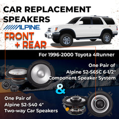 Car Speaker Replacement fits 1996-2000 for Toyota 4Runner