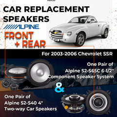 Car Speaker Replacement fits 2003-2006 for Chevrolet SSR