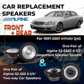 Car Speaker Replacement fits 1997-2001 for Infiniti Q45