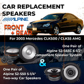 Car Speaker Replacement fits 2003 for Mercedes CLK500 / CLK55-AMG