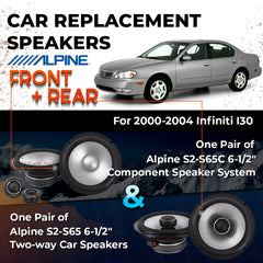 Car Speaker Replacement fits 2000-2004 for Infiniti I30