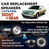 Car Speaker Replacement fits 2002-2004 for Infiniti I35