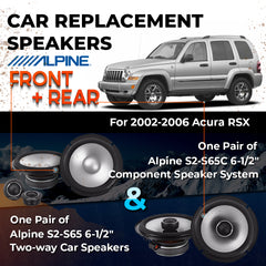 Car Speaker Replacement fits 2002-2007 for Jeep Liberty