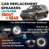 Car Speaker Replacement fits 2002-2009 for Chevrolet Trailblazer