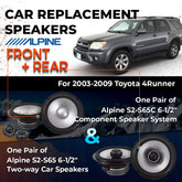 Car Speaker Replacement fits 2003-2009 for Toyota 4Runner