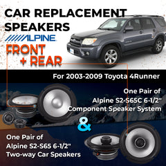 Car Speaker Replacement fits 2003-2009 for Toyota 4Runner