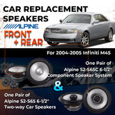 Car Speaker Replacement fits 2004-2005 for Infiniti M45