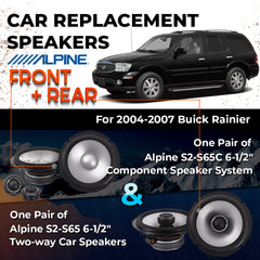 Car Speaker Replacement fits 2004-2007 for Buick Rainier