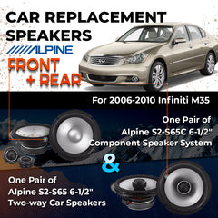 Car Speaker Replacement fits 2006-2010 for Infiniti M35