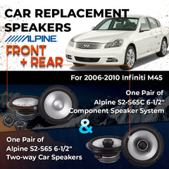 Car Speaker Replacement fits 2006-2010 for Infiniti M45