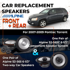 Car Speaker Replacement fits 2007-2009 for Pontiac Torrent