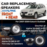 Car Speaker Replacement fits 2007-2009 for Saturn Outlook