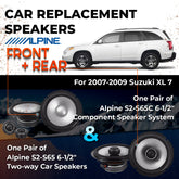 Car Speaker Replacement fits 2007-2009 for Suzuki XL-7