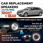 Car Speaker Replacement fits 2008-2009 for Saturn Astra sedan