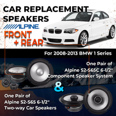 Car Speaker Replacement fits 2008-2013 for BMW 1 Series