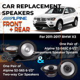 Car Speaker Replacement fits 2011-2017 for BMW X3