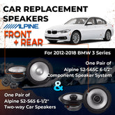 Car Speaker Replacement fits 2012-2018 for BMW 3 Series Sedan