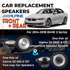 Car Speaker Replacement fits 2014-2018 for BMW 3 Series  Wagon