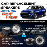 Car Speaker Replacement fits 2014-2021 for Mini Cooper Facelift (new style) 2-door Hardtop