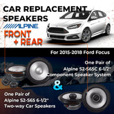 Car Speaker Replacement fits 2015-2018 for Ford Focus