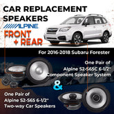 Car Speaker Replacement fits 2016-2018 for Subaru Forester