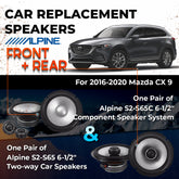 Car Speaker Replacement fits 2016-2020 for Mazda CX-9