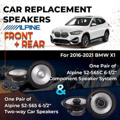 Car Speaker Replacement fits 2016-2021 for BMW X1