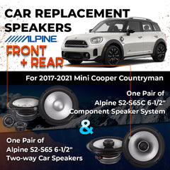Car Speaker Replacement fits 2017-2021 for Mini Cooper Countryman Wagon