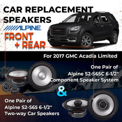 Car Speaker Replacement fits 2017 for GMC Acadia Limited