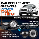 Car Speaker Replacement fits 2018-2020 for Ford EcoSport