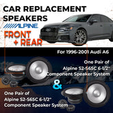 Car Speaker Replacement fits 1996-2001 for Audi A6