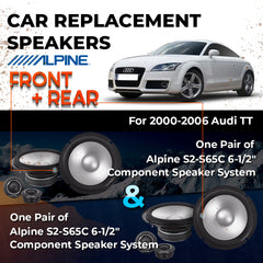 Car Speaker Replacement fits 2000-2006 for Audi TT