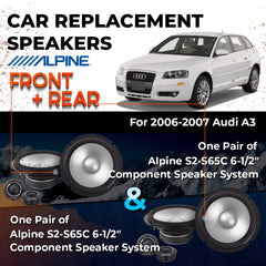 Car Speaker Replacement fits 2006-2007 for Audi A3