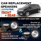 Car Speaker Replacement fits 2007-2013 for Acura MDX