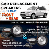 Car Speaker Replacement fits 2007-2013 for Mitsubishi Outlander