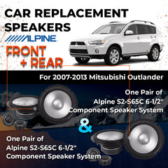 Car Speaker Replacement fits 2007-2013 for Mitsubishi Outlander