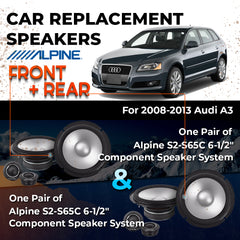 Car Speaker Replacement fits 2008-2013 for Audi A3