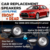 Car Speaker Replacement fits 2008-2013 for Mitsubishi Lancer