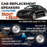 Car Speaker Replacement fits 2008-2015 for Audi TT / TTS